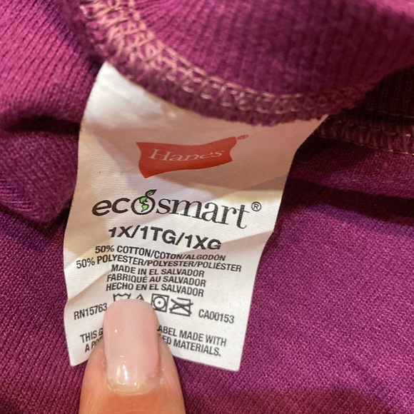 Hanes Eco smart crewneck sweatshirt, 1x - Picture 2 of 3